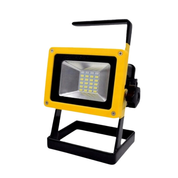 Светодиодный аккумуляторный прожектор Led FloodLight 30W переносной ручной фонарь на подставке Светодиодный аккумуляторный прожектор Led FloodLight 30W переносной ручной фонарь на подставке
