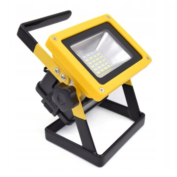 Светодиодный аккумуляторный прожектор Led FloodLight 30W переносной ручной фонарь на подставке Светодиодный аккумуляторный прожектор Led FloodLight 30W переносной ручной фонарь на подставке