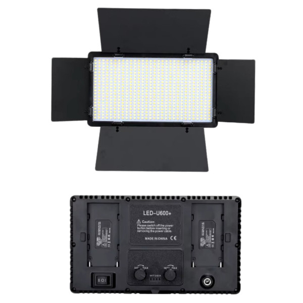 Прямокутна світлодіодна лампа U600 PRO портативний LED відеосвітло 21х12 см Прямокутна світлодіодна лампа U600 PRO портативний LED відеосвітло 21х12 см