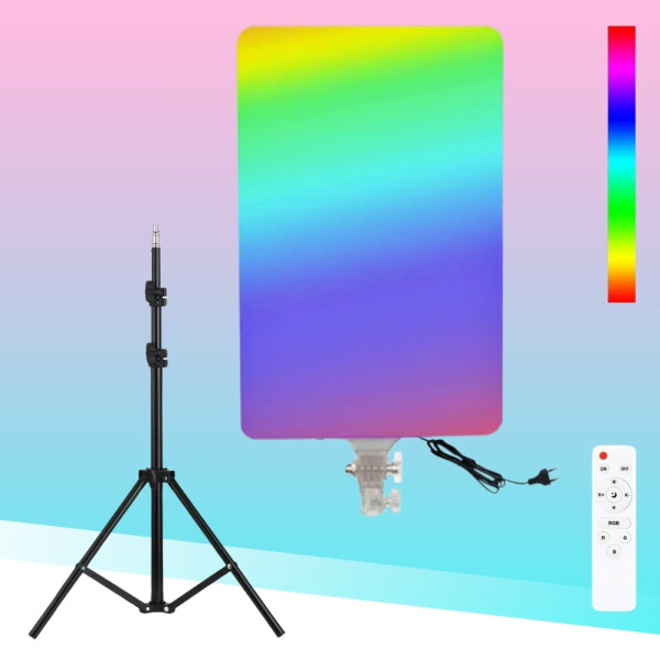 Прямоугольная RGB лампа 50х35cм с пультом и штативом 2м LED видеосвет PM-60 для фото и видеосъемки Прямоугольная RGB лампа 50х35cм с пультом и штативом 2м LED видеосвет PM-60 для фото и видеосъемки