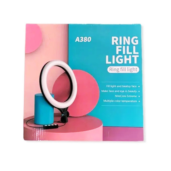 Кольцевая светодиодная лампа Ring Fill Light 39 см LED селфи лампа для фото видео блогеров визажистов А380 Кольцевая светодиодная лампа Ring Fill Light 39 см LED селфи лампа для фото видео блогеров визажистов А380