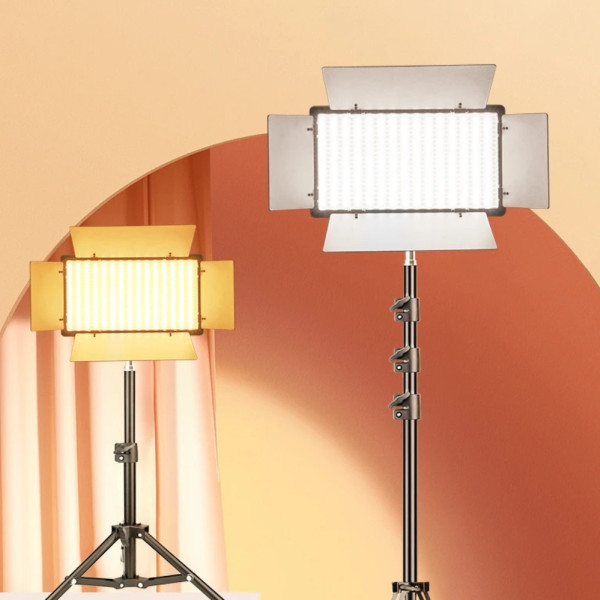 Прямокутна світлодіодна лампа U600 PRO зі штативом 2м LED відеосвітло 21х12 см Прямокутна світлодіодна лампа U600 PRO зі штативом 2м LED відеосвітло 21х12 см