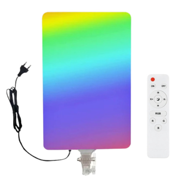 Прямоугольная RGB LED лампа 50х35cм PM-60 светодиодная с пультом цветной видеосвет для фото и видеосъемки Прямоугольная RGB LED лампа 50х35cм PM-60 светодиодная с пультом цветной видеосвет для фото и видеосъемки