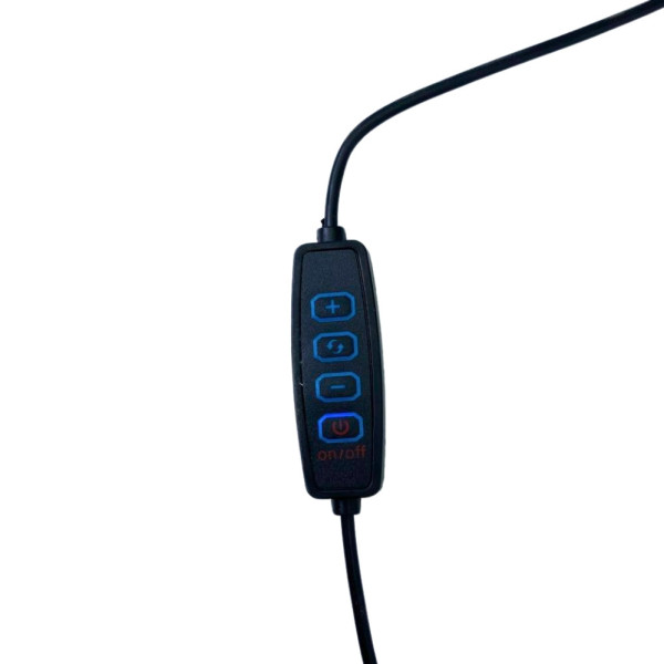 Настольная кольцевая ЛЕД лампла USB с двумя держателями для телефонов и держателем для микрофона Настольная кольцевая ЛЕД лампла USB с двумя держателями для телефонов и держателем для микрофона