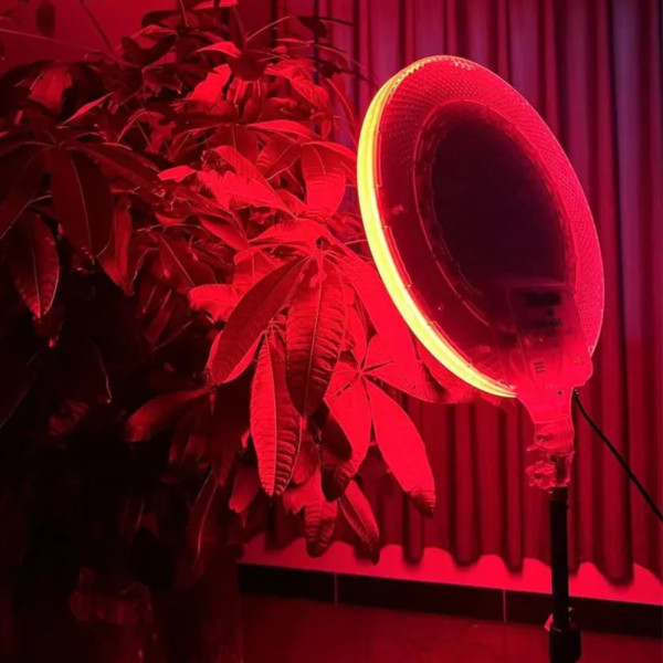 Светодиодная круглая лампа с пультом цветная 33 см RGB-LED Fill Light GS-330 портативный видеосвет для съёмки Светодиодная круглая лампа с пультом цветная 33 см RGB-LED Fill Light GS-330 портативный видеосвет для съёмки
