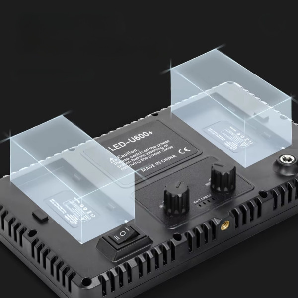 Прямокутна світлодіодна лампа U600 PRO портативний LED відеосвітло 21х12 см Прямокутна світлодіодна лампа U600 PRO портативний LED відеосвітло 21х12 см