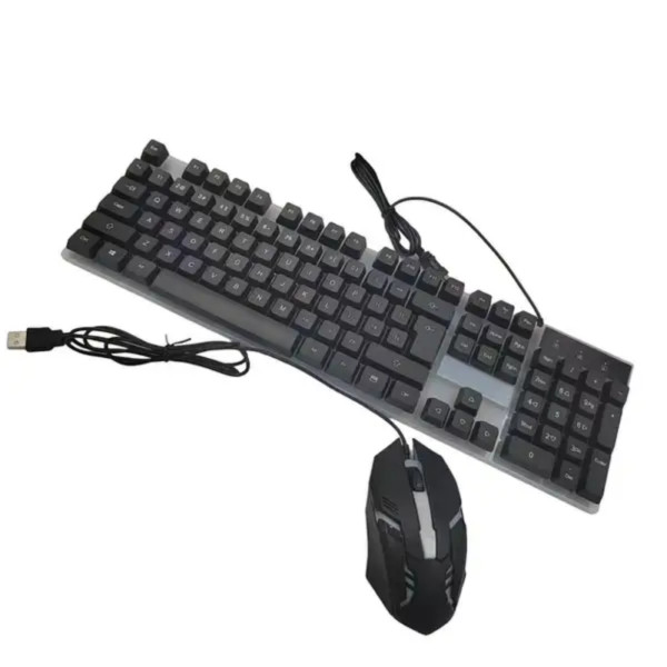 Игровой набор клавиатура с мышкой LED Keyboard Mouse KM 5003 Проводная с подсветкой для компьютера
