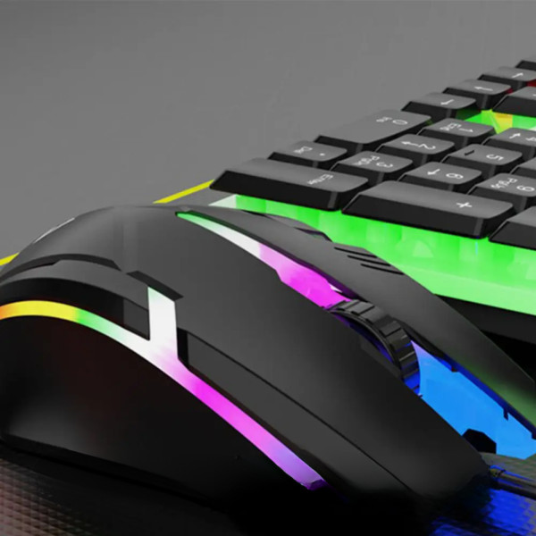 Игровой набор клавиатура с мышкой LED Keyboard Mouse KM 5003 Проводная с подсветкой для компьютера