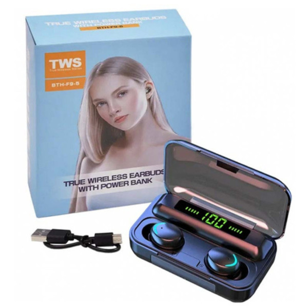Наушники TWS BTH-F9-5 беспроводные сенсорные Bluetooth Наушники вкладыши с зарядным кейсом