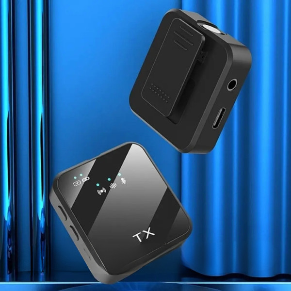 Петличный беспроводной микрофон 2в1 F15-2 Wireless Microphone с ресивером Type-C Lightning и меховой ветрозащитой для видеосъемки Петличный беспроводной микрофон 2в1 F15-2 Wireless Microphone с ресивером Type-C Lightning и меховой ветрозащитой для видеосъемки