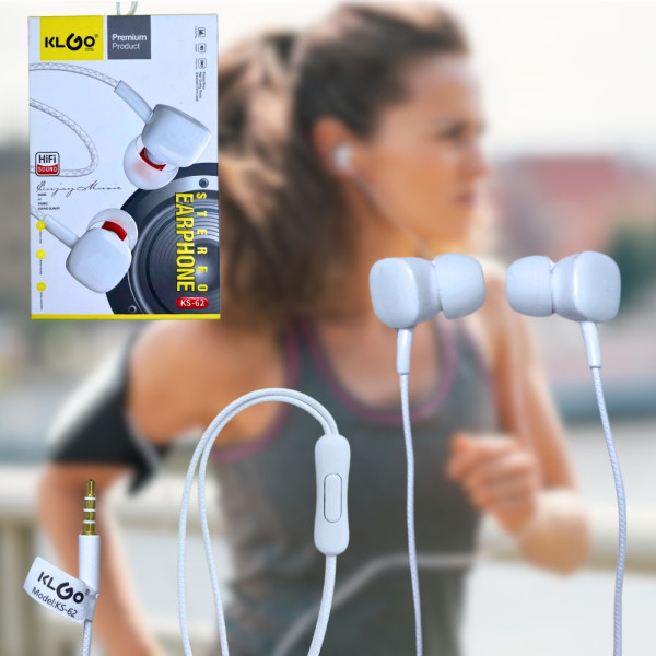 Наушники вакуумные проводные гарнитура с микрофоном для телефона KLGO KS-62
