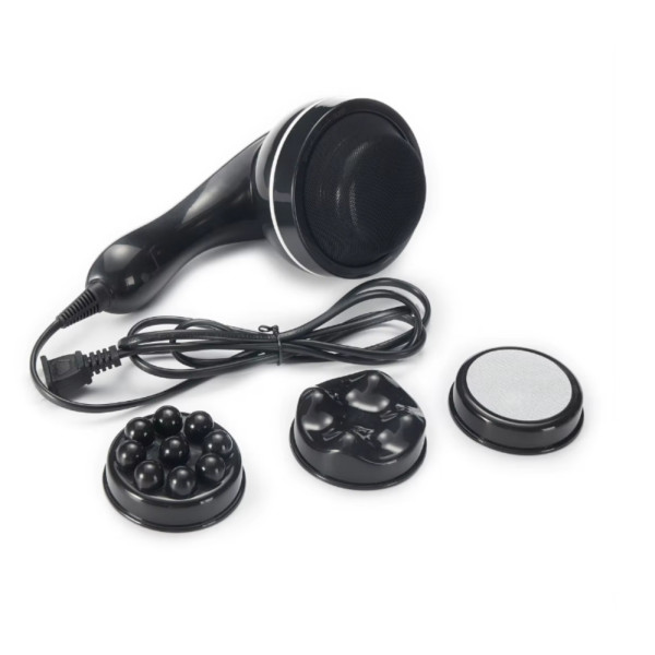 Ручной вибрационный массажер Body Massager PL-664В с 4 насадками многофункциональный для всего тела