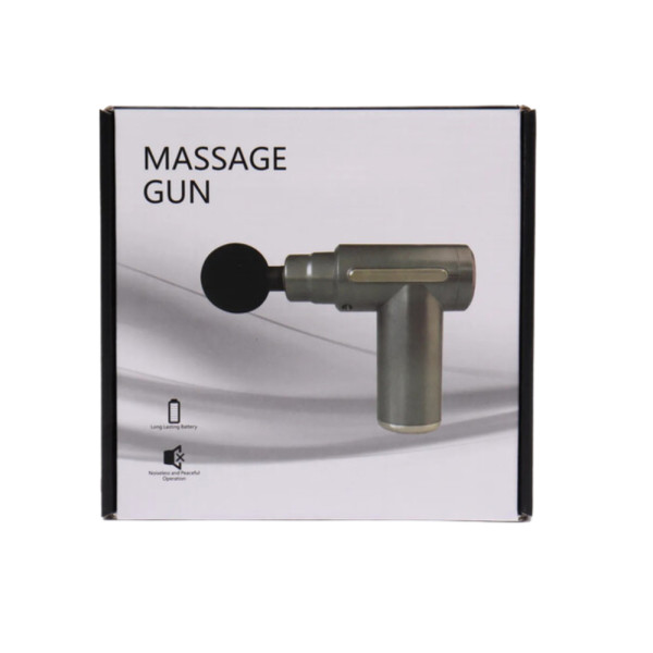 Ударний масажер для м'язів Massage Gun Перкусійний акумуляторний для всього тіла з 4 насадками