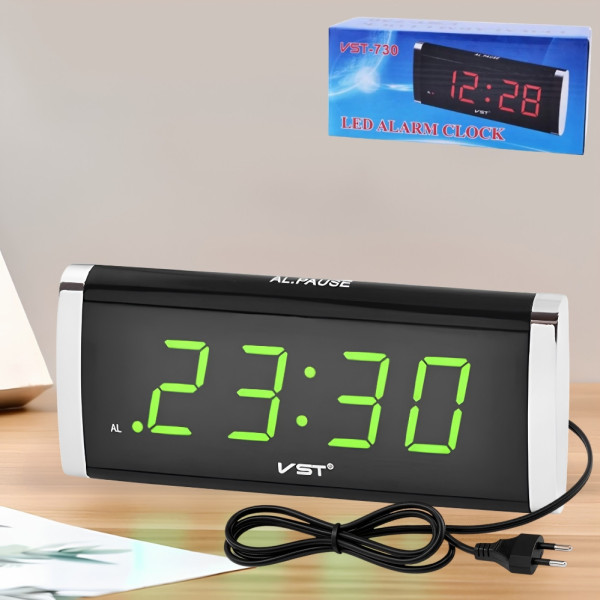 Светодиодные настольные часы с будильником VST 730 электронные LED часы с подсветкой