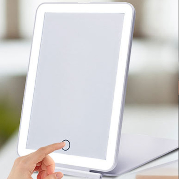 Косметичне дзеркало сенсорне з 3 режимами підсвічування LED Mirror Настільне акумуляторне люстерко