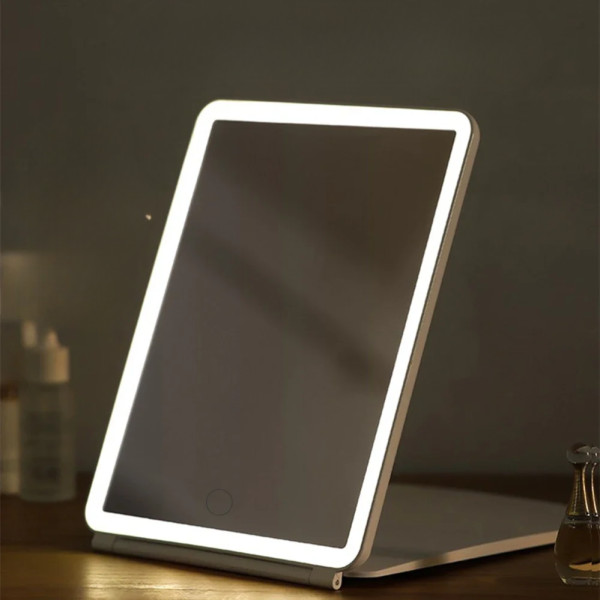 Косметичне дзеркало сенсорне з 3 режимами підсвічування LED Mirror Настільне акумуляторне люстерко
