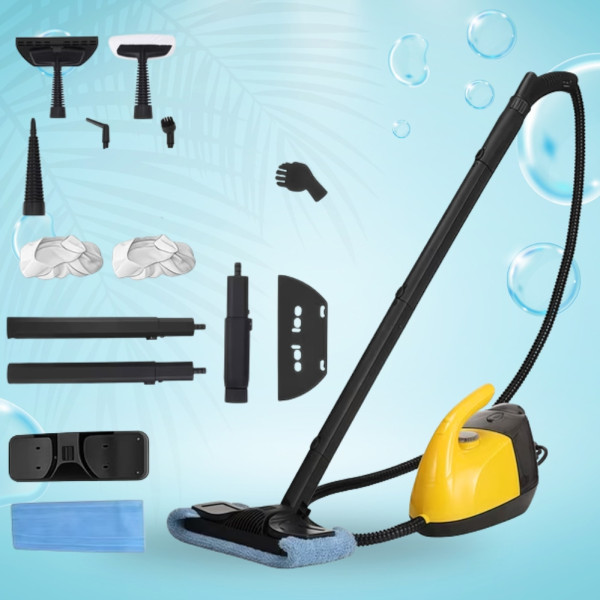 Пароочиститель ручной DF-A968 многофункциональный высокого давления универсальный с насадками для полов и мебели 1800W