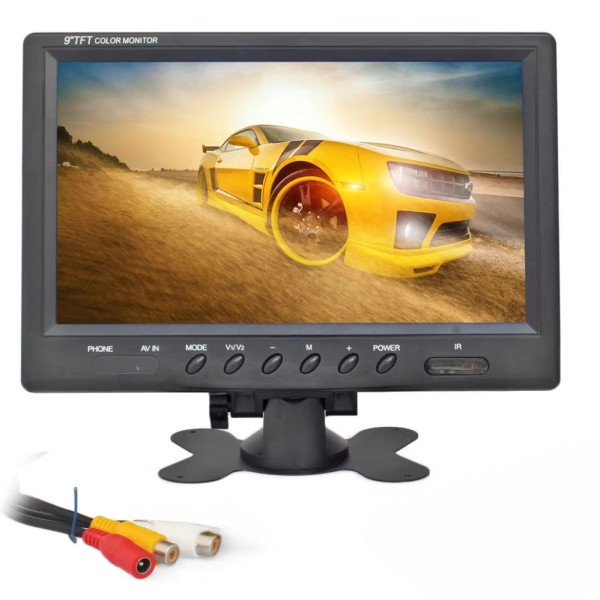 Монитор TFT LCD для камеры заднего вида с пультом цветной автомобильный экран 9