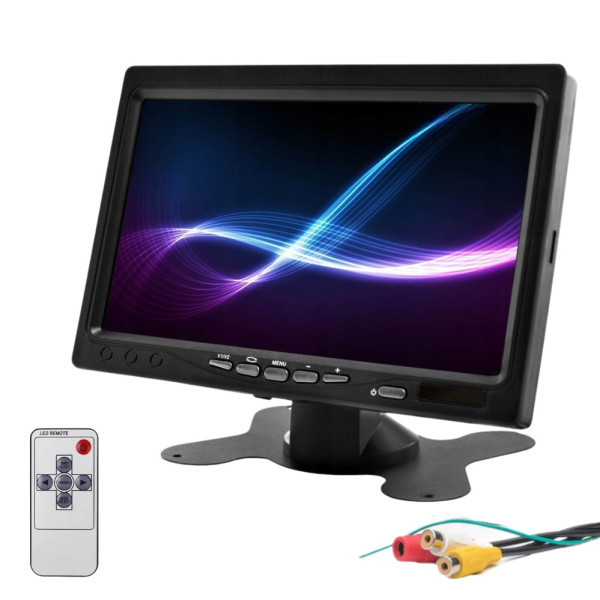 Монитор цветной TFT LCD для камеры заднего вида с пультом автомобильный экран 7