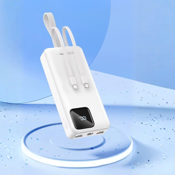 Повербанк 30000 mAh Внешний аккумулятор Remax RPP-550 с дисплеем и фонариком зарядное 22.5W USB Type-C Lightning для телефона