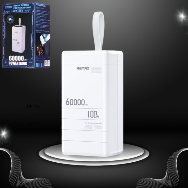 Повербанк для ноутбука Remax RPP-650 100w быстрая зарядка 60000 mAh Power bank зарядное устройство для гаджетов с дисплеем