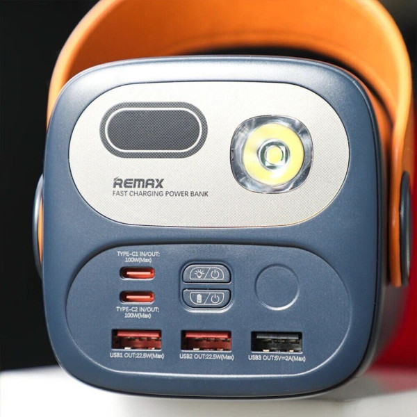 Повербанк REMAX RPP-100 с быстрой зарядкой 60000 mAh внешний аккумулятор с фонариком Power bank 100W USB Type-C Повербанк REMAX RPP-100 с быстрой зарядкой 60000 mAh внешний аккумулятор с фонариком Power bank 100W USB Type-C