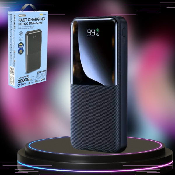 Повербанк REMAX RPP-623 с быстрой зарядкой 20000 mAh внешний аккумулятор 22.5W Power bank USB Type-C
