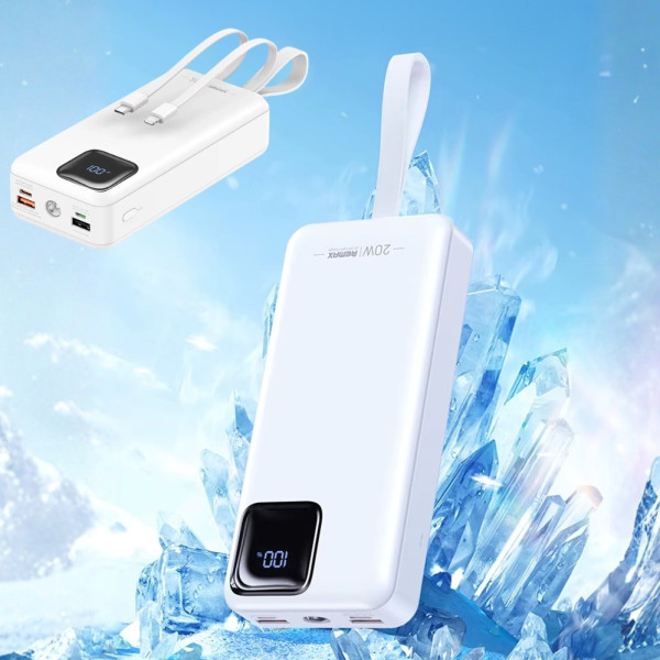 Повербанк 30000 mAh Внешний аккумулятор Remax RPP-550 с дисплеем и фонариком зарядное 22.5W USB Type-C Lightning для телефона Повербанк 30000 mAh Внешний аккумулятор Remax RPP-550 с дисплеем и фонариком зарядное 22.5W USB Type-C Lightning для телефона
