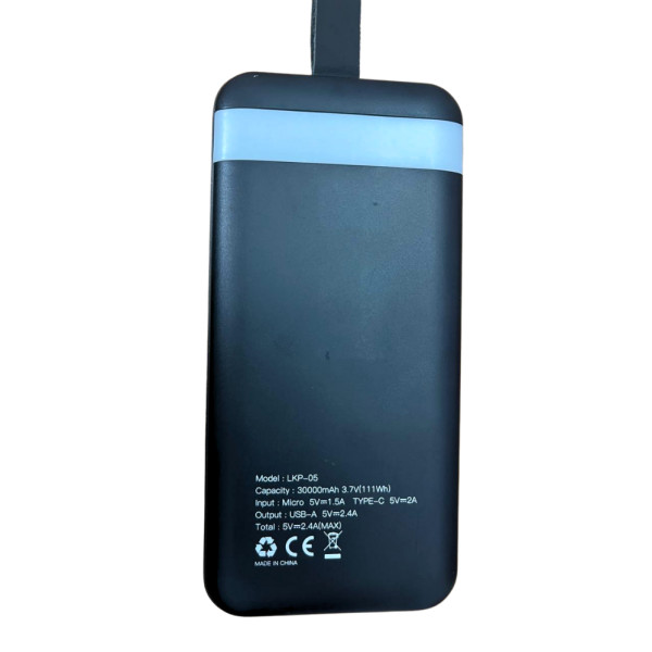 Повербанк Power Bank LINKAGE LKP-05 30000 mAh Зовнішній акумулятор з дисплеєм Чорний Повербанк Power Bank LINKAGE LKP-05 30000 mAh Зовнішній акумулятор з дисплеєм Чорний