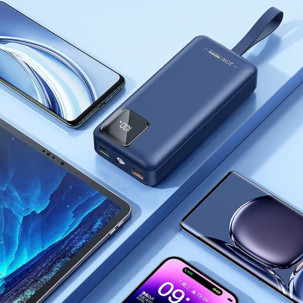 Повербанк 30000 mAh Внешний аккумулятор Remax RPP-550 с дисплеем и фонариком зарядное 22.5W USB Type-C Lightning для телефона Повербанк 30000 mAh Внешний аккумулятор Remax RPP-550 с дисплеем и фонариком зарядное 22.5W USB Type-C Lightning для телефона