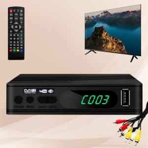 Цифровой телевизионный приёмник 4940 DVB T2 с дисплеем и пультом универсальный тюнер для телевизора