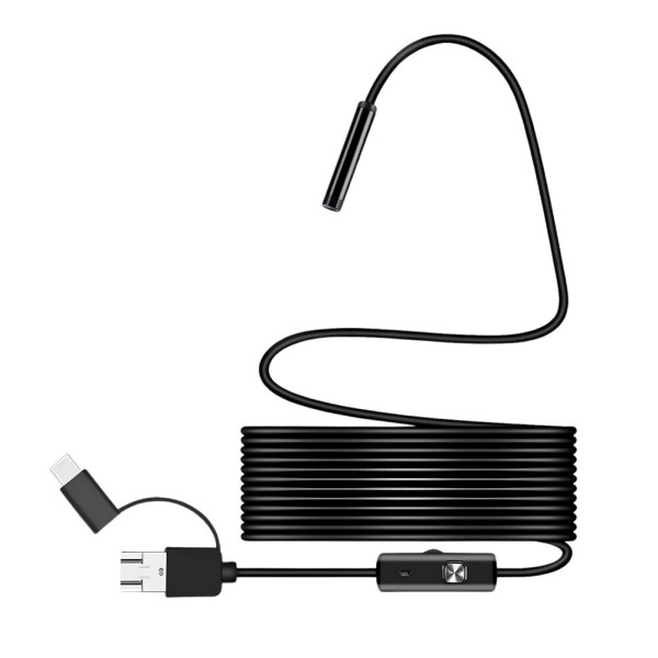 Камера эндоскоп 7мм с кабелем 2м Type C USB для смартфона и компьютера портативная с подсветкой Камера эндоскоп 7мм с кабелем 2м Type C USB для смартфона и компьютера портативная с подсветкой