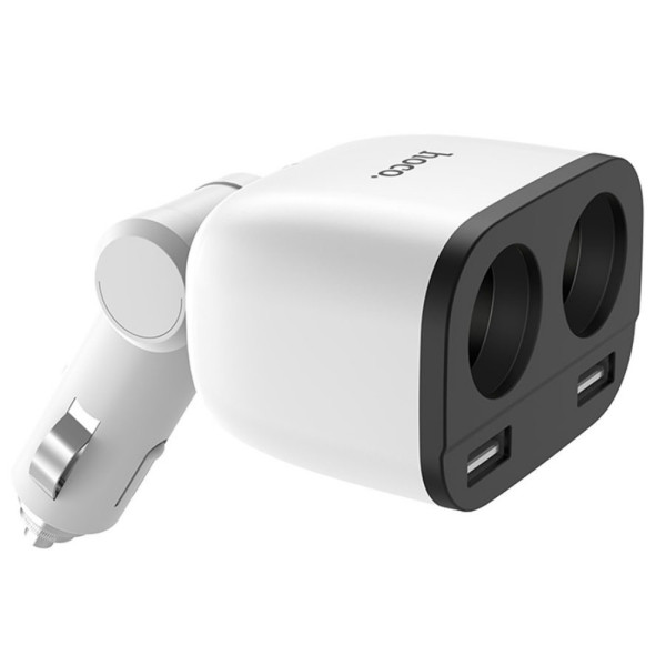 Автомобильное зарядное устройство Hoco Z28 Зарядка 2xUSB от прикуривателя с вольтметром Разветвитель в авто