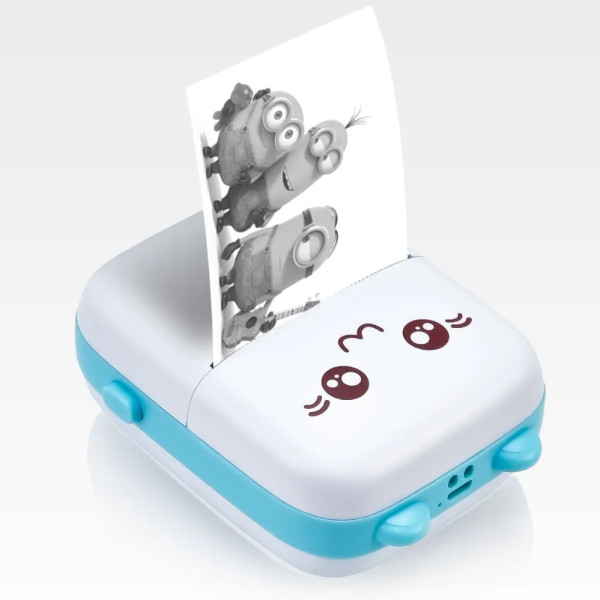Термопринтер дитячий портативний для етикеток наклейок Міні принтер Mini printer з термодруком для телефону