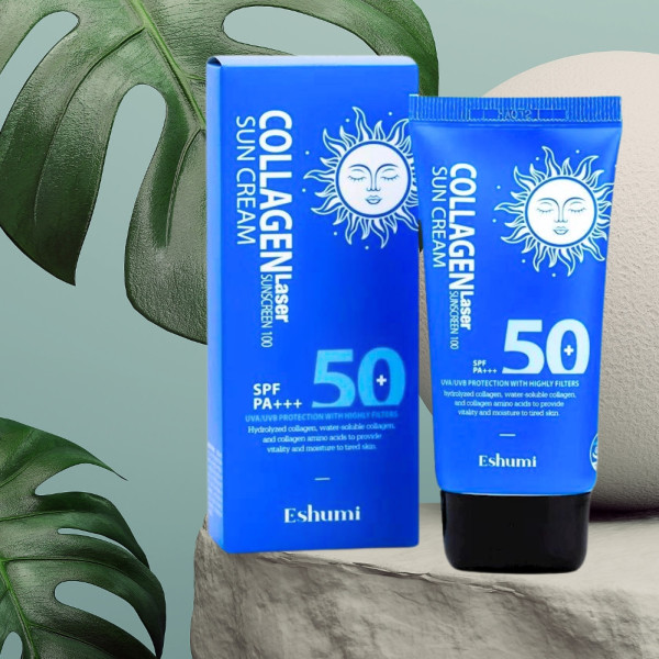 Солнцезащитный крем с коллагеном Eshumi Collagen Laser SPF 50+ Солнцезащитный крем с коллагеном Eshumi Collagen Laser SPF 50+
