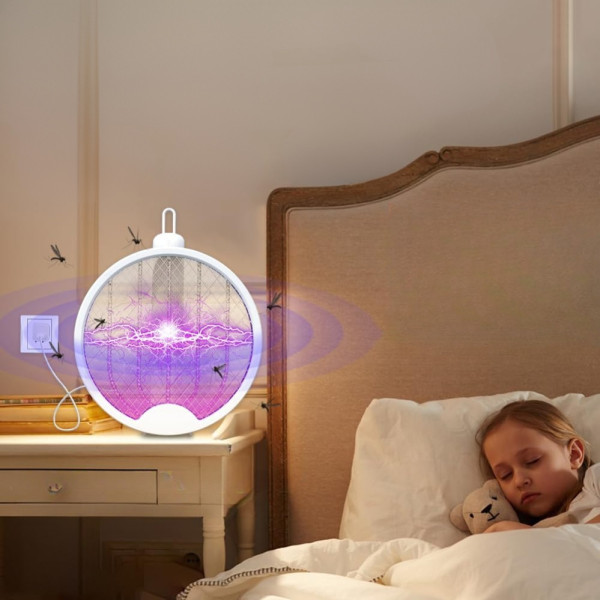 Электрическая мухобойка ракетка от насекомых Electric Mosquito Swatter Аккумуляторная антимоскитная лампа от комаров и мух