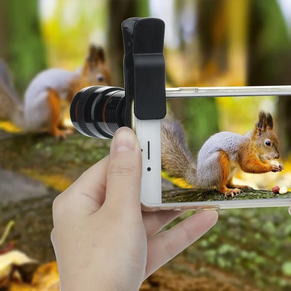 Съёмный объектив телескоп 8х для камеры мобильного телефона Mobile Phone Telescope линза с прищепкой