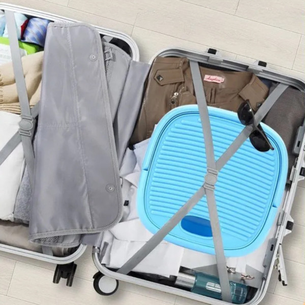 Складная мини стиральная машина 2в1 силиконовая Maxtop МР-2690 портативное ведро стиралка с отжимом Складная мини стиральная машина 2в1 силиконовая Maxtop МР-2690 портативное ведро стиралка с отжимом