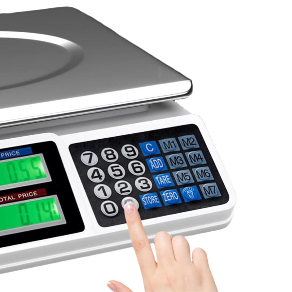 Электронные торговые весы Digital pricing scale на 40 кг аккумуляторные с дисплеем и расчетом стоимости