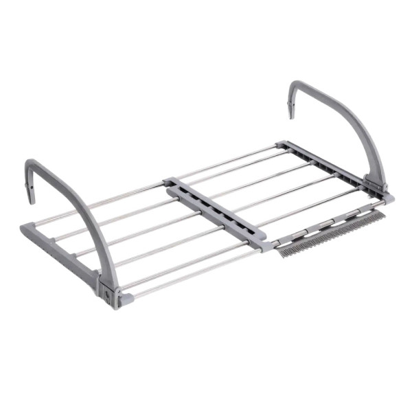 Раздвижная сушилка для белья на балкон Folding Clothes Hanger Двойная складная сушка для одежды обуви на радиатор