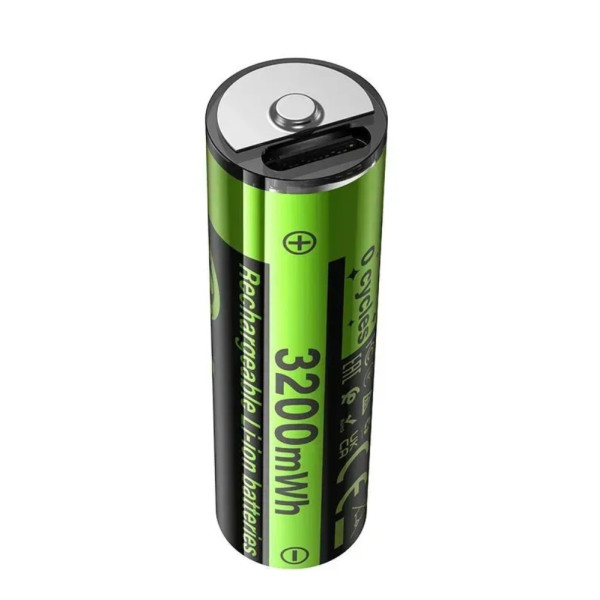 Аккумуляторные перезаряжаемые батарейки Hoco JA3 USB-C Пальчиковые аккумуляторы АА 3200mWh 2шт