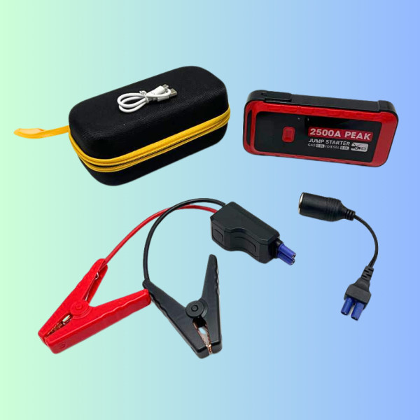 Пускова зарядка автомобільна 25800 mAh з ліхтариком Пускозарядний пристрій M43 портативний бустер для авто