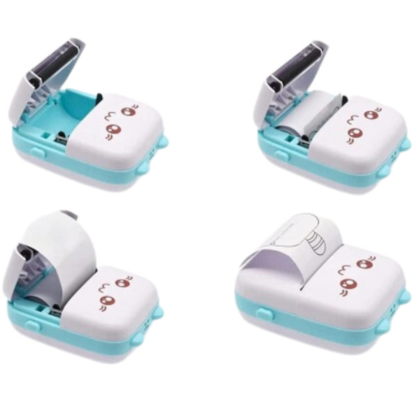 Термопринтер дитячий портативний для етикеток наклейок Міні принтер Mini printer з термодруком для телефону