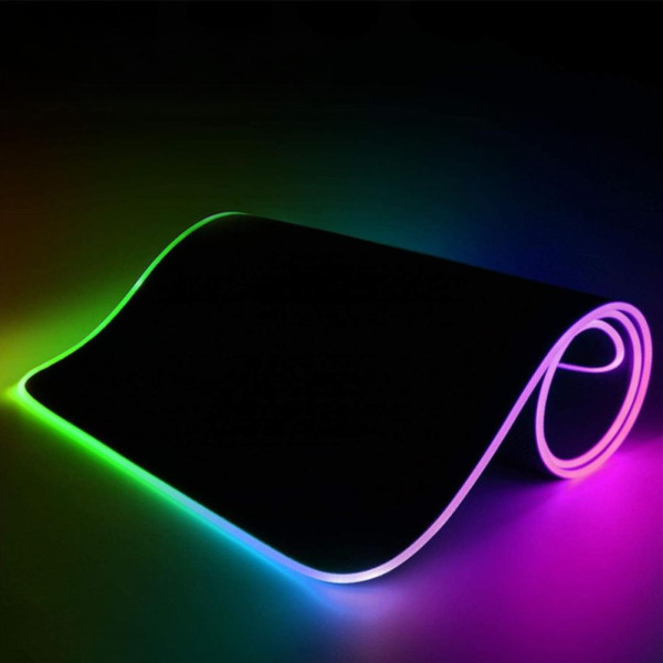 Игровой коврик для мыши с RGB подсветкой 70х30 см Настольный светодиодный коврик для клавиатуры с подсветкой