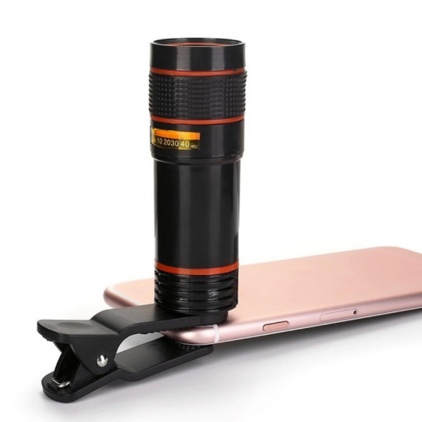 Съёмный объектив телескоп 8х для камеры мобильного телефона Mobile Phone Telescope линза с прищепкой