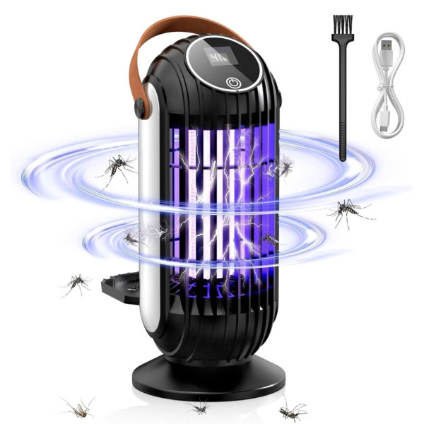Антимоскитная электрическая лампа с дисплеем BG-008 Electric Shock Mosquito Lamp Аккумуляторная лампа ловушка для насекомых