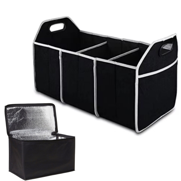 Складной органайзер для авто с термосумкой CarBag CoolerOrganizer Набор для хранения на 3 отделения в багажник Складной органайзер для авто с термосумкой CarBag CoolerOrganizer Набор для хранения на 3 отделения в багажник