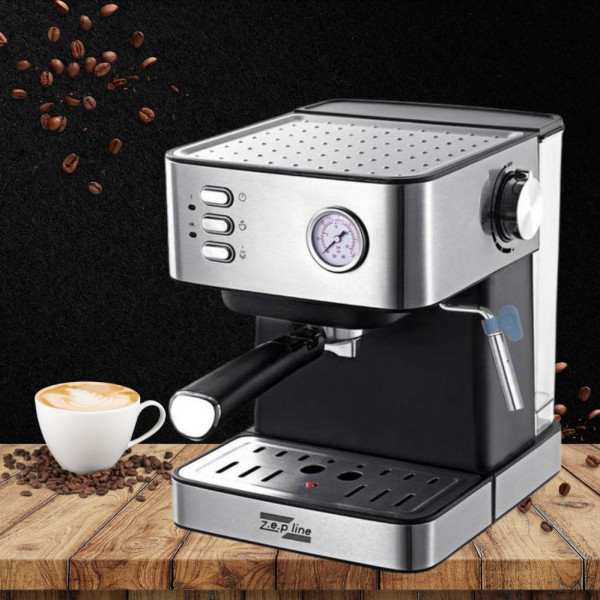 Кофемашина рожковая Zepline ZP-6861 2500W Кофеварка эспрессо с функцией вспенивания молока