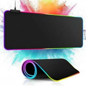 Ігровий килимок для миші з RGB підсвіткою 70х30 см Настільний світлодіодний килимок для клавіатури з підсвіткою