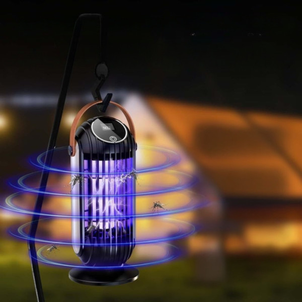 Антимоскитная электрическая лампа с дисплеем BG-008 Electric Shock Mosquito Lamp Аккумуляторная лампа ловушка для насекомых